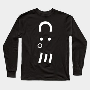 Octopus Emoticon Ｃ：。ミ Japanese Kaomoji Long Sleeve T-Shirt